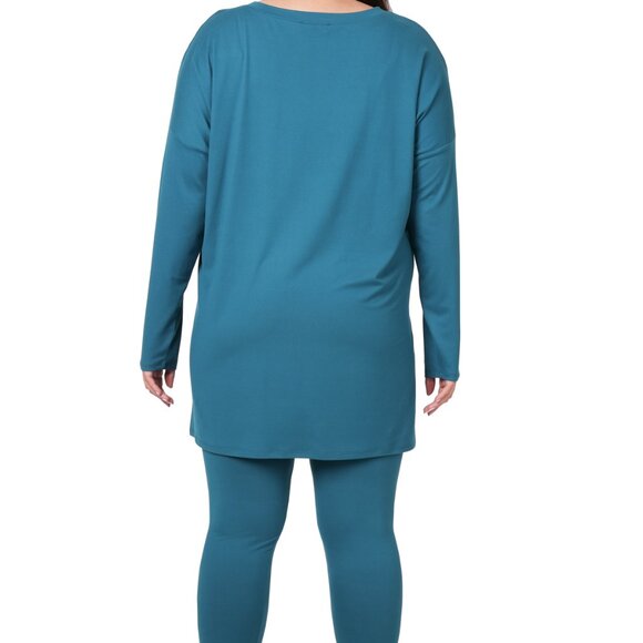 V‑Neck Long‑Sleeve Loungewear Leggings Set – Buttery Soft Brushed DTY Microfiber - Picture 5 of 5